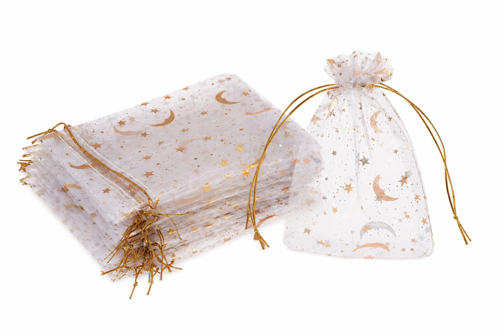 Kit emballage bijoux – pochons organza, cartes & pochettes 80 PCS