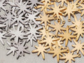 Breloques étoile en acier inoxydable 15 mm dorées et argentées pour création de bijoux DIY.