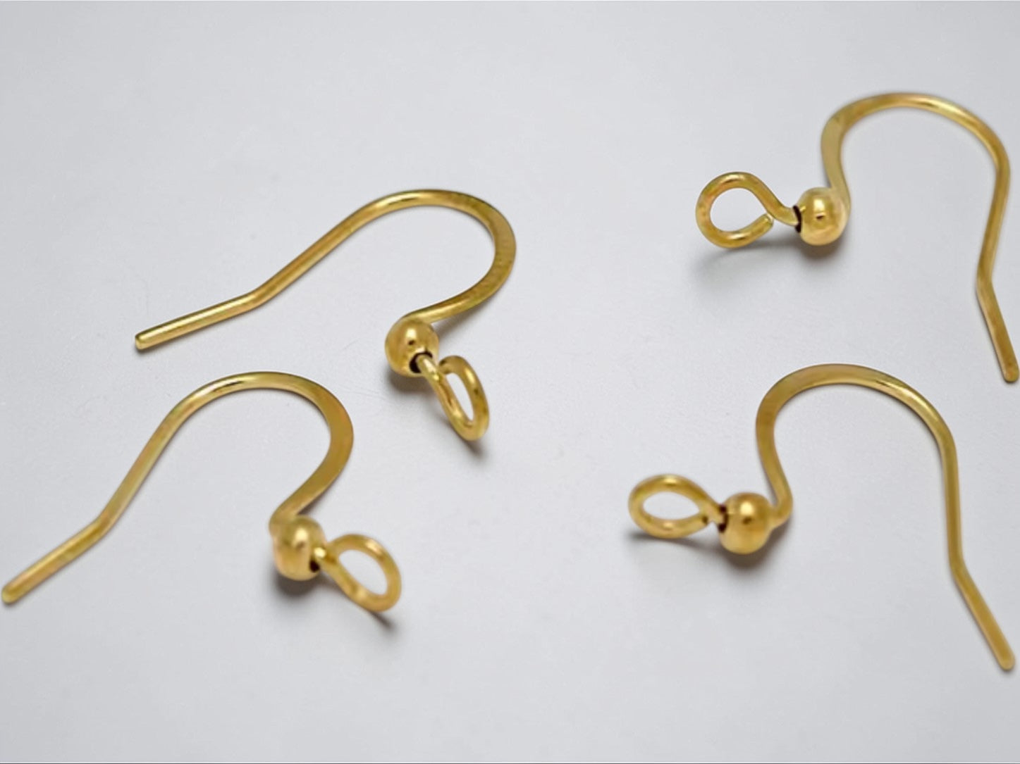 Crochets Boucles d’Oreilles Acier Inoxydable Doré – Supports Boucles d’Oreilles Hypoallergéniques – Apprêts Bijoux – Fournitures Création