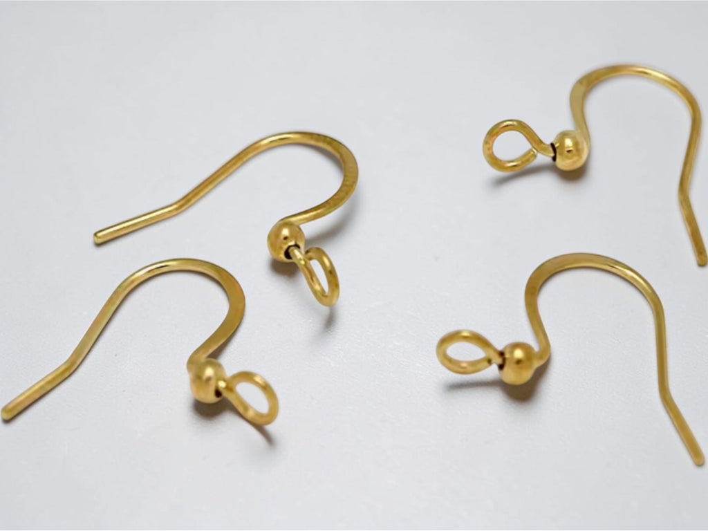 Crochets Boucles d’Oreilles Acier Inoxydable Doré – Supports Boucles d’Oreilles Hypoallergéniques – Apprêts Bijoux – Fournitures Création