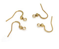 Crochets pour boucles d'oreilles en acier inoxydable doré pour création de bijoux DIY.