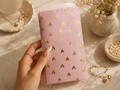 Pochettes Papier Rose Cœurs Dorés – Sachets Emballage Bijoux – Pochette Cadeau Boutique – Packaging Bijoux 12 × 22 cm (≈ 4.7 × 8.7 inches) (Copie)