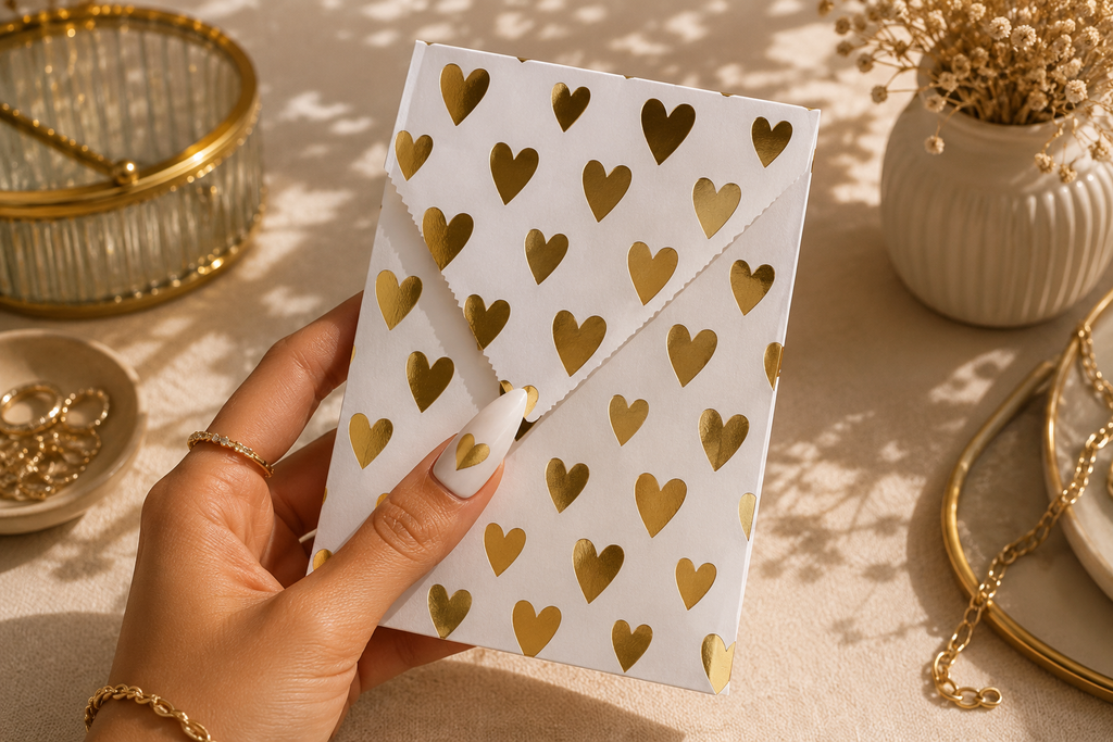 Kit emballage bijoux – pochons organza, cartes & pochettes 40 PCS