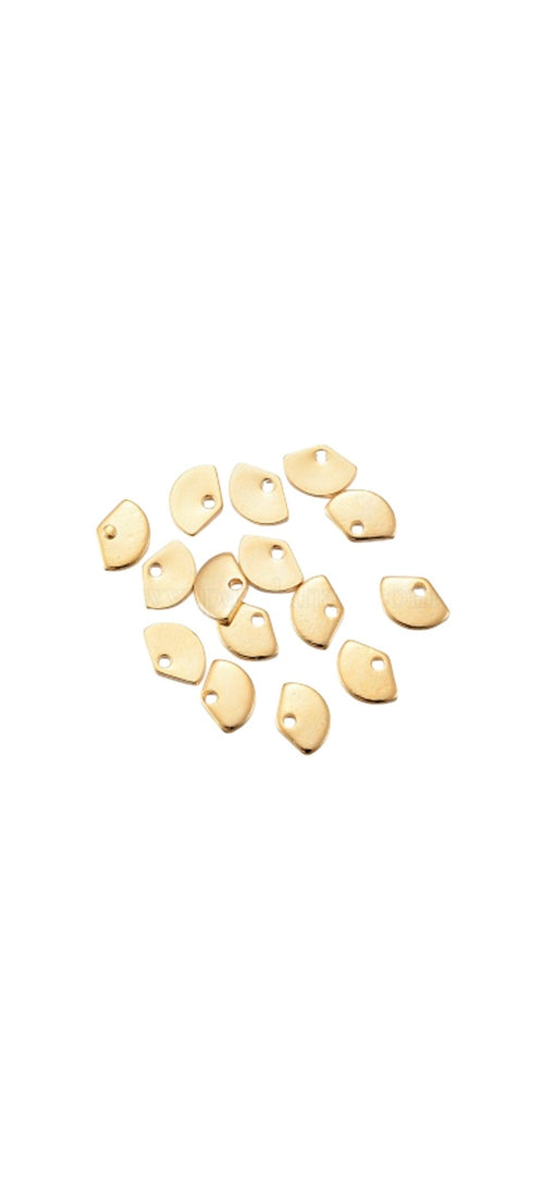 Breloques feuille ginkgo en acier inoxydable doré – pendentifs minimalistes pour création de bijoux (lot de 10) perles bijoux - Perlatopia