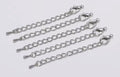 Chaînette d'Extension Acier Inoxydable argent 5cm – Extension Bracelet Collier – Fermoir Mousqueton perles bijoux - Perlatopia