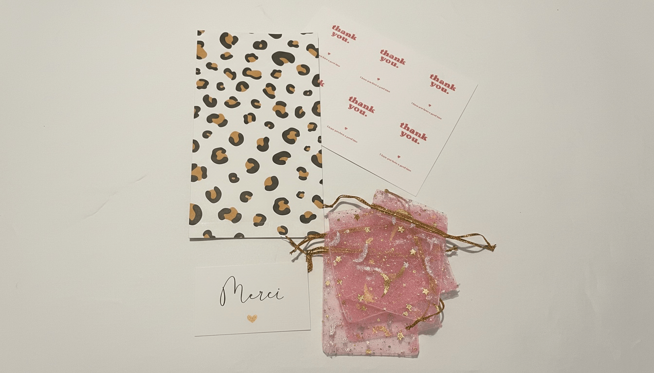 Kit emballage bijoux – pochons organza, cartes & pochettes (15 pièces de chaque) perles bijoux - Perlatopia