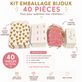 Kit emballage bijoux – pochons organza, cartes & pochettes 40 PCS perles bijoux - Perlatopia