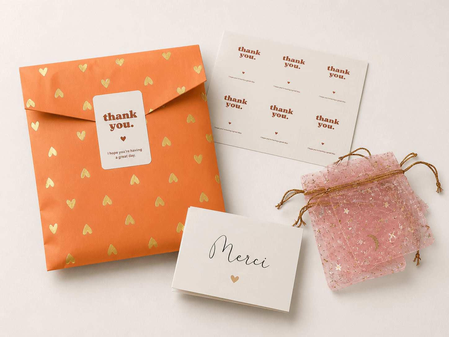 Kit emballage bijoux – pochons organza, cartes & pochettes (48 pièces) perles bijoux - Perlatopia