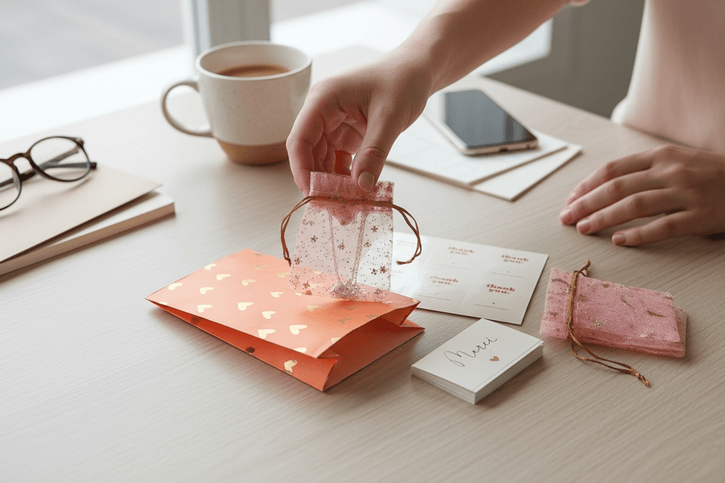 Kit emballage bijoux – pochons organza, cartes & pochettes (48 pièces) perles bijoux - Perlatopia