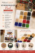 🎄Kit Miyuki Delica 11/0 – ColorPack Noël | 16 Couleurs perles bijoux - Perlatopia