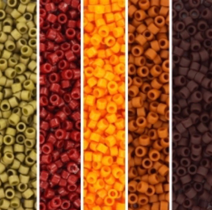 Mix Miyuki Delica 11/0 Autumn – 5 couleurs – 25 g perles bijoux - Perlatopia