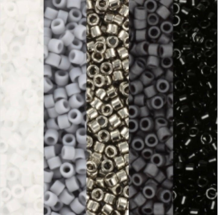 Mix Miyuki Delica 11/0 – Black & White perles bijoux - Perlatopia