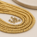 Perles Fleur Heishi Chrysanthemum en Hématite Naturelle Plaquée Or 5 × 1 mm – 50 pièces perles bijoux - Perlatopia
