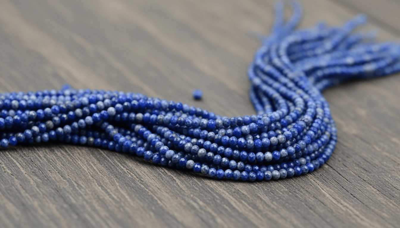 Perles Lapis Lazuli Naturelles Facettées 4mm | Lot 20 | Perlatopia perles bijoux - Perlatopia