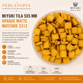 Perles Miyuki Tila 5x5 mm Opaque Matte Mustard 2312 – Vente en gros 50 g & 100 g | Perlatopia perles bijoux - Perlatopia
