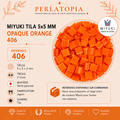 Perles Miyuki Tila 5x5 mm Opaque Orange 406 – Vente en gros 50 g & 100 g | Perlatopia perles bijoux - Perlatopia