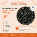 Perles Miyuki Tila 5x5 mm Opaque Picasso Black 4511 – Perles japonaises en verre – 50 g & 100 g perles bijoux - Perlatopia