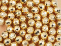 Perles Rondes Facettées en Hématite Naturelle Plaquée Or 4 mm – 50 pièces perles bijoux - Perlatopia