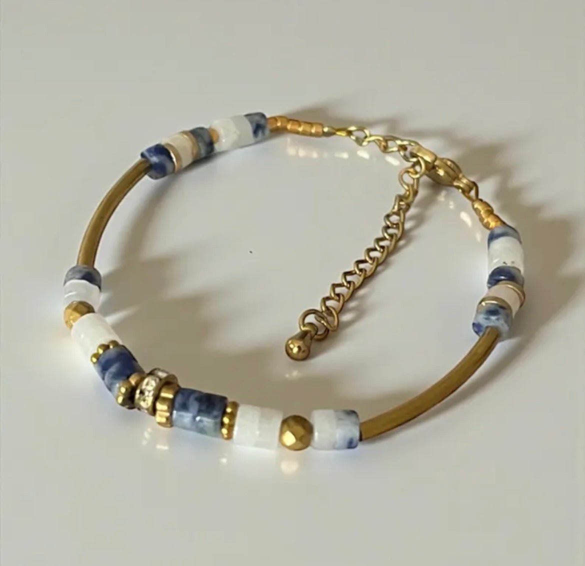 Perles tube incurvé en acier inoxydable doré 25 mm – perles tube pour bracelet bijoux perles bijoux - Perlatopia
